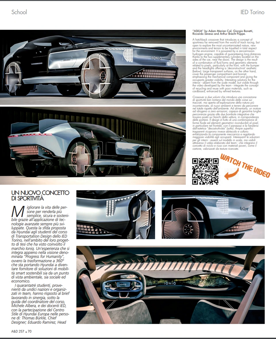 Auto&Design — IED Torino concept design feature